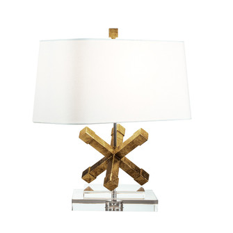 Jackson Square One Light Table Lamp in Distressed Gold, Chrome, Crystal (175|TLW-1008)