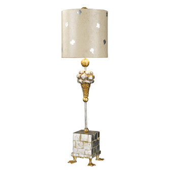 Pompadour X One Light Table Lamp in Gold and silver leaf (175|TA1258)