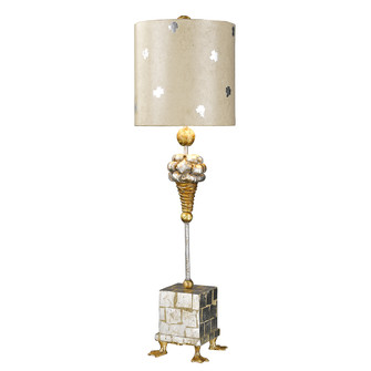 Pompadour X One Light Table Lamp in Gold And Silver Leaf (175|TA1258)