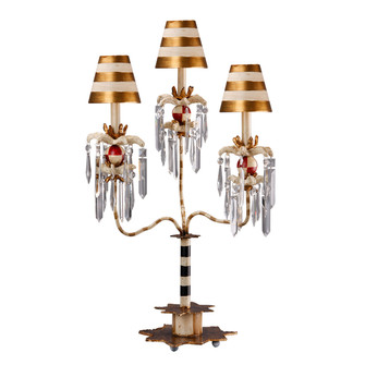 Birdland One Light Table Lamp in Black, Cream And Gold Stripes (175|TA1057-3)