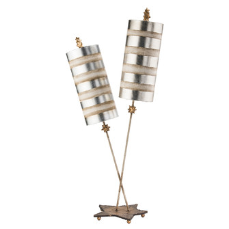 Nettle Luxe Two Light Table Lamp in Silver Stripes (175|TA1029)