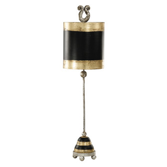 Phoenician One Light Table Lamp in Silver Leaf Feet And W/Black And Gold Leaf (175|TA1023)
