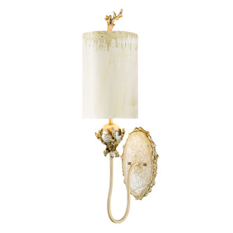 Trellis One Light Wall Sconce in Putty Patina and Silver Leaf (175|SC1238)