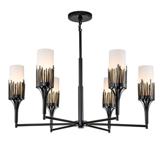 Sawgrass Six Light Chandelier in Matte Black (175|CH20319BLK-6)