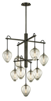 Brixton Nine Light Chandelier in Graphite/Black Chrome (67|F6207-GRA/BCR)