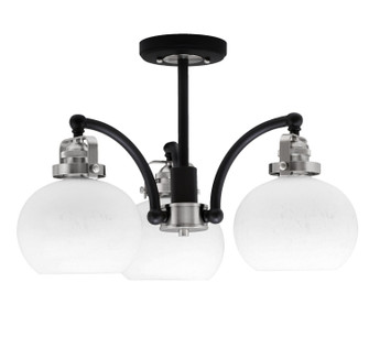 Easton Three Light Semi-Flush Mount in Matte Black & Brushed Nickel (200|1947-MBBN-212)