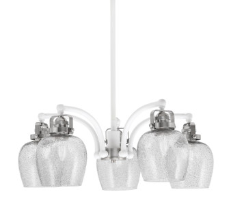 Easton Five Light Chandelier in White & Brushed Nickel (200|1945-WHBN-4812)