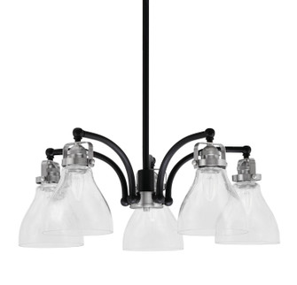 Easton Five Light Chandelier in Matte Black & Brushed Nickel (200|1945-MBBN-4760)