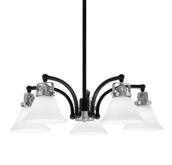 Easton Five Light Chandelier in Matte Black & Brushed Nickel (200|1945-MBBN-311)