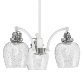 Easton Three Light Chandelier in White & Brushed Nickel (200|1943-WHBN-4812)