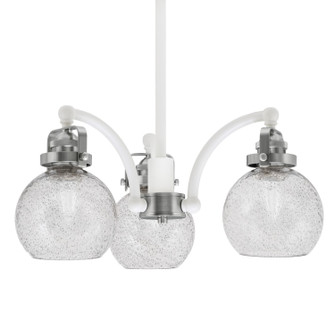Easton Three Light Chandelier in White & Brushed Nickel (200|1943-WHBN-4102)