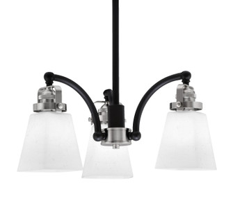 Easton Three Light Chandelier in Matte Black & Brushed Nickel (200|1943-MBBN-460)