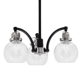 Easton Three Light Chandelier in Matte Black & Brushed Nickel (200|1943-MBBN-4100)