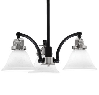 Easton Three Light Chandelier in Matte Black & Brushed Nickel (200|1943-MBBN-311)