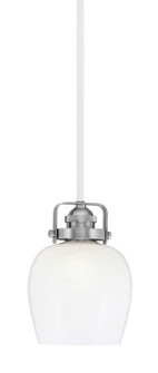 Easton One Light Mini Pendant in White & Brushed Nickel (200|1941-WHBN-4811)