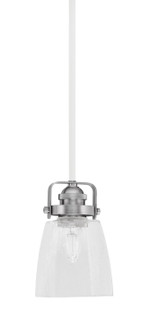 Easton One Light Mini Pendant in White & Brushed Nickel (200|1941-WHBN-461)