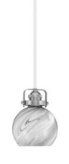 Easton One Light Mini Pendant in White & Brushed Nickel (200|1941-WHBN-4109)