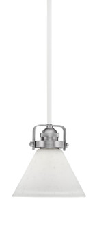 Easton One Light Mini Pendant in White & Brushed Nickel (200|1941-WHBN-312)