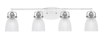Easton Four Light Bath Bar in White & Brushed Nickel (200|1934-WHBN-500)