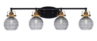 Easton Four Light Bath Bar in Matte Black & Brass (200|1934-MBBR-5112)