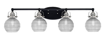 Easton Four Light Bath Bar in Matte Black & Brushed Nickel (200|1934-MBBN-5110)