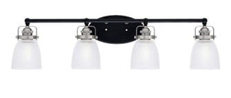 Easton Four Light Bath Bar in Matte Black & Brushed Nickel (200|1934-MBBN-500)