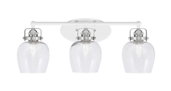 Easton Three Light Bath Bar in White & Brushed Nickel (200|1933-WHBN-4810)