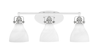 Easton Three Light Bath Bar in White & Brushed Nickel (200|1933-WHBN-4761)