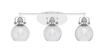 Easton Three Light Bath Bar in White & Brushed Nickel (200|1933-WHBN-4102)