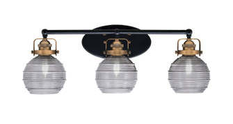 Easton Three Light Bath Bar in Matte Black & Brass (200|1933-MBBR-5112)