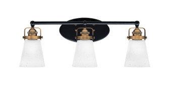 Easton Three Light Bath Bar in Matte Black & Brass (200|1933-MBBR-460)