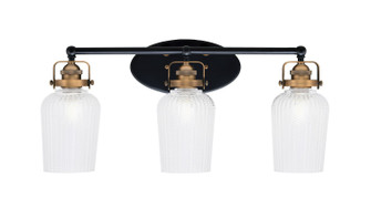 Easton Three Light Bath Bar in Matte Black & Brass (200|1933-MBBR-4250)