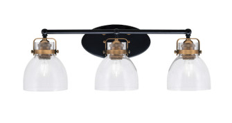 Easton Three Light Bath Bar in Matte Black & Brass (200|1933-MBBR-4110)