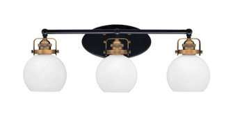 Easton Three Light Bath Bar in Matte Black & Brass (200|1933-MBBR-4101)