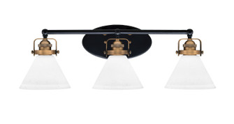 Easton Three Light Bath Bar in Matte Black & Brass (200|1933-MBBR-312)