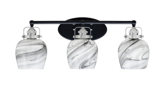 Easton Three Light Bath Bar in Matte Black & Brushed Nickel (200|1933-MBBN-4819)