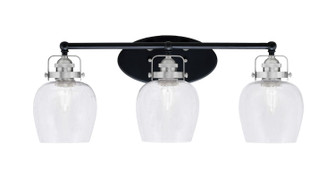 Easton Three Light Bath Bar in Matte Black & Brushed Nickel (200|1933-MBBN-4810)