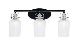 Easton Three Light Bath Bar in Matte Black & Brushed Nickel (200|1933-MBBN-4250)