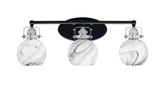 Easton Three Light Bath Bar in Matte Black & Brushed Nickel (200|1933-MBBN-4109)
