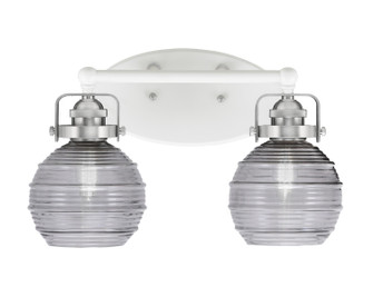 Easton Two Light Bath Bar in White & Brushed Nickel (200|1932-WHBN-5112)