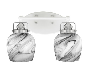 Easton Two Light Bath Bar in White & Brushed Nickel (200|1932-WHBN-4819)