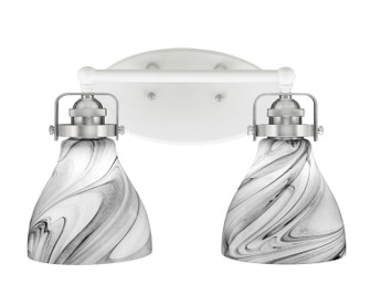 Easton Two Light Bath Bar in White & Brushed Nickel (200|1932-WHBN-4769)