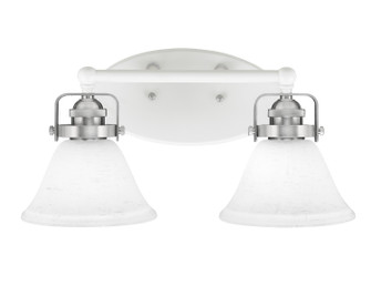 Easton Two Light Bath Bar in White & Brushed Nickel (200|1932-WHBN-311)