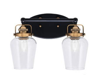 Easton Two Light Bath Bar in Matte Black & Brass (200|1932-MBBR-210)