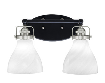 Easton Two Light Bath Bar in Matte Black & Brushed Nickel (200|1932-MBBN-4761)