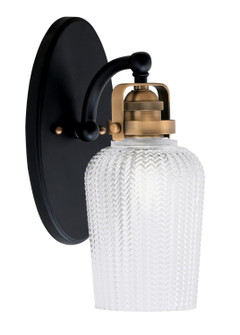 Easton One Light Wall Sconce in Matte Black & Brass (200|1931-MBBR-4250)