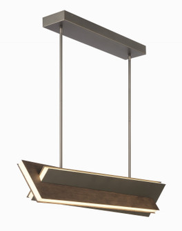 Intersioni LED Island Pendant in Midnight Iron & Faux Walnut (42|P1648-895-L)