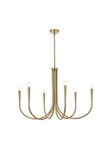 Layne Six Light Chandelier in Gold (173|LD722D36SG)