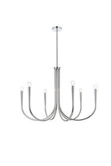 Layne Six Light Chandelier in Chrome (173|LD722D36C)