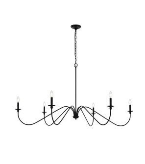 Rohan Six Light Chandelier in Matte Black (173|LD5056D60MB)